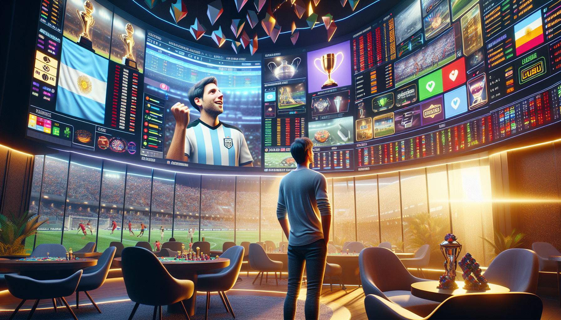 Usuario disfrutando de Bplay Argentina con apuestas deportivas y casino online.