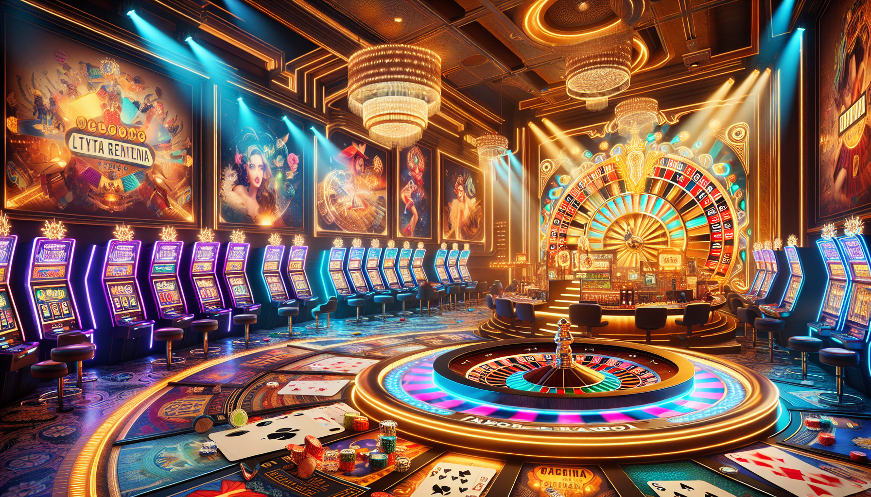 Variedad de juegos de casino online en BPLAY con tragamonedas, ruleta, blackjack y póker