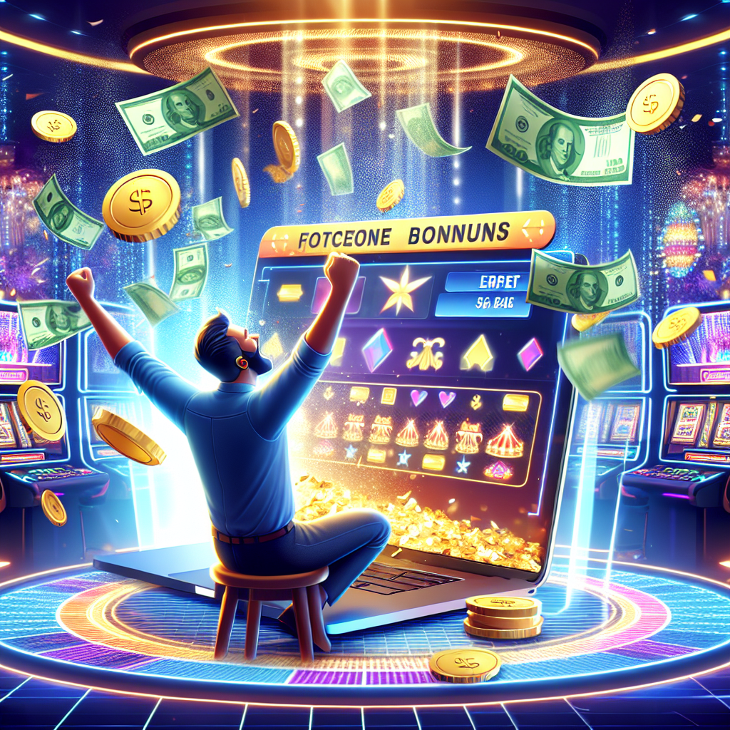 Jugador recibe un bono increíble en Fortune House desde su computador.