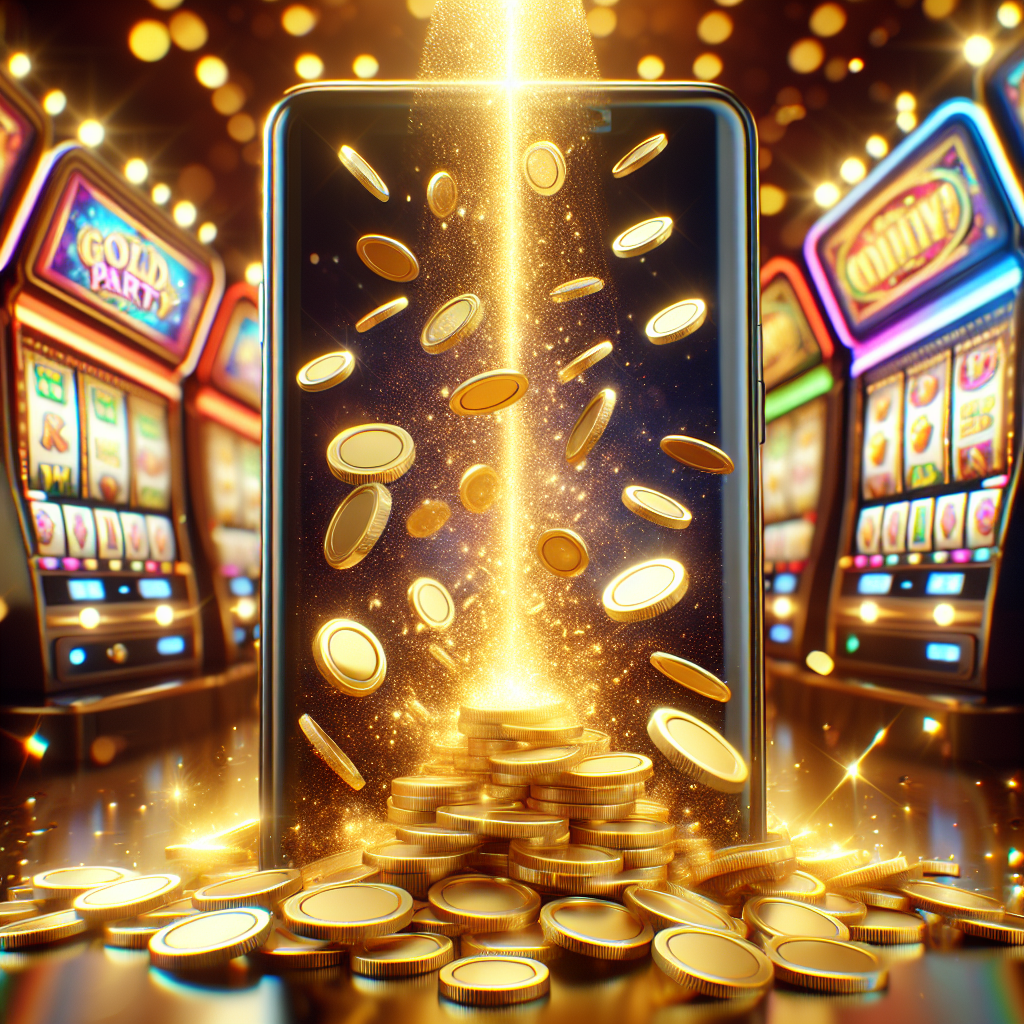 Premios gigantes y gráficos brillantes en tragamonedas Gold Party en móvil