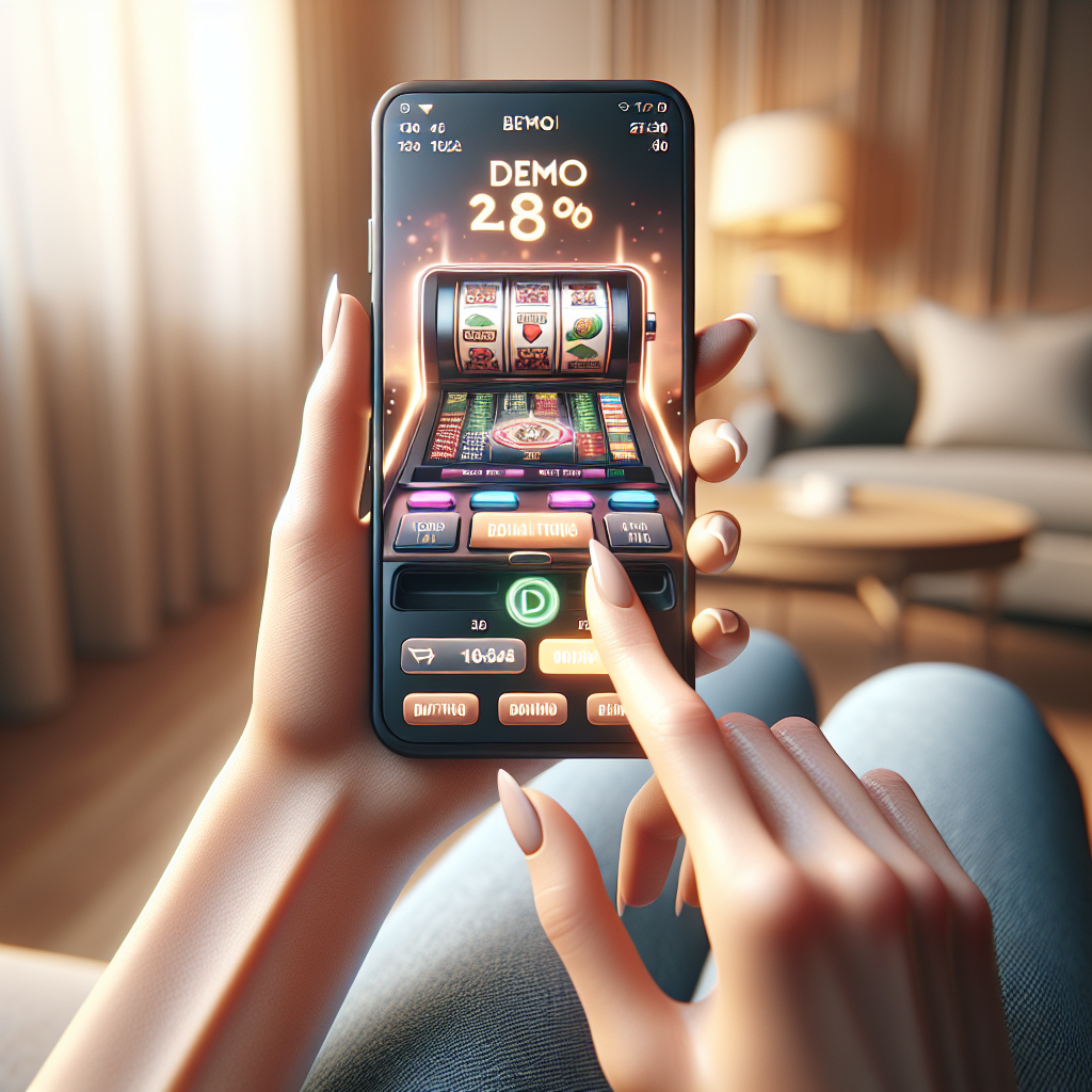 Persona jugando tragamonedas Pragmatic Play desde el móvil en modo demo